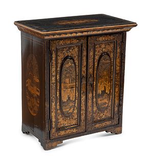 A Chinese Lacquer Diminutive Cabinet