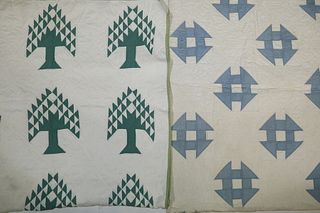 A COLLECTION OF (5) HAND STITCHED PATCHWORK QUILTS