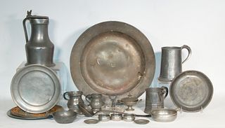 (21 PCS) EARLY PEWTER
