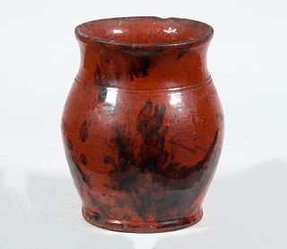 EARLY REDWARE JAR