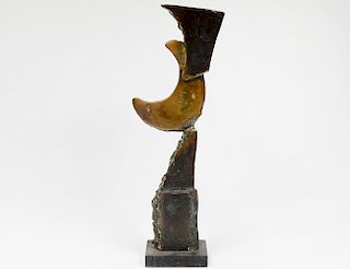 CONTEMPORARY GILT AND PATINATED BRONZE SCULPTURE