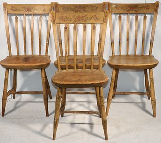 (4) PAINTED COUNTRY SIDE CHAIRS