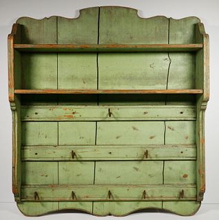 EARLY PAINTED WALL RACK
