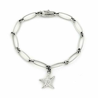 Tiffany & Co. Peretti Diamond Starfish Charm Plati