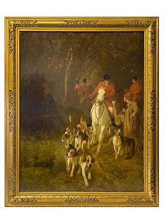 John Charlton (BRITISH, 1849â€“1917) oil on canvas