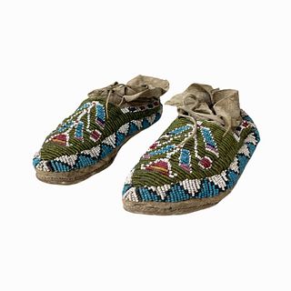 Authentic Rawhide Soles Northern Plains Moccasins