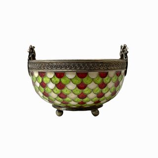 A Russian Enamel Faberge Bowl