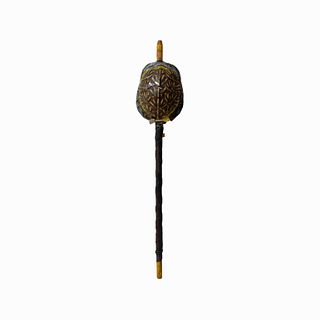 Native American Plains Indian Stick Turtle Rattle