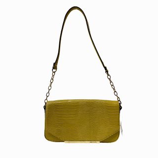 Anne Klein Women's Yellow Leo Lizard Shoulder Bag
