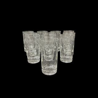 (11) Vintage Holiday Crystal Water Glasses