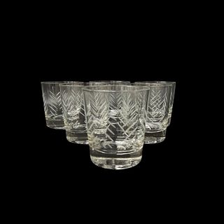 (6) Vintage Crystal Whiskey Glasses