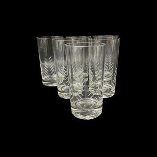 (6) Vintage Crystal Water Glasses