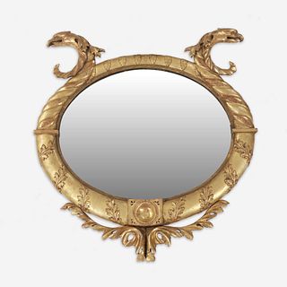 A Classical giltwood looking glass first quarter 19th century