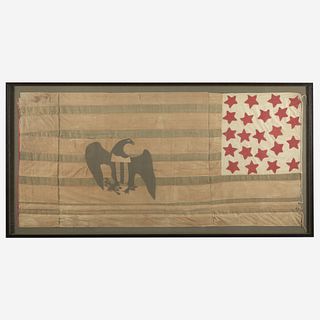 A 22-Star American Flag commemorating Alabama statehood or Exclusionary Flag circa 1830