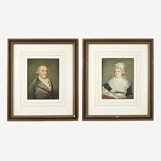 After John Hoppner (English, 1758-1810) Pair of Portraits: Sarah Franklin Bache (1743-1808) and Richard Bache (1737-1811)