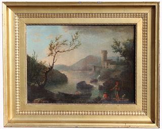 Old Master Italian Landscape Painting w/ Figures