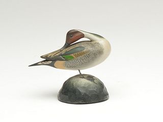 Exceptional miniature pintail drake, Elmer Crowell, East Harwich, Massachusetts, 2nd quarter 20th century.