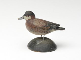 Miniature ruddy duck drake, Elmer Crowell, East Harwich, Massachusetts