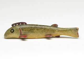 Sucker fish decoy, Oscar Peterson, Cadillac, Michigan, 1st quarter 20th century.