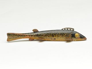 Walleye fish decoy, Oscar Peterson, Cadillac, Michigan.