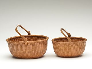 Pair of nesting Nantucket baskets.