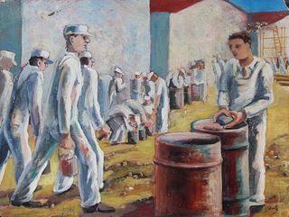 Herman Roderick Volz (1904 - 1990) WPA Painting