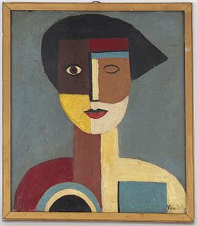Signed 'Van Orley' Female Cubist Painting