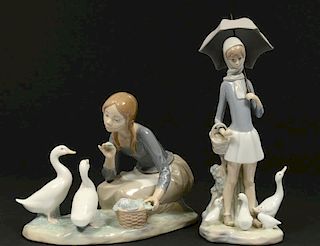 TWO LLADRO PORCELAIN GROUPS