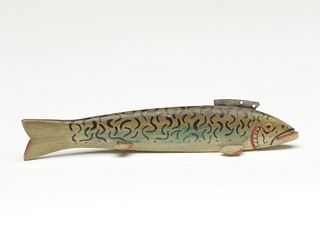 Brook trout fish decoy, Jess Ramey, circa 1930.