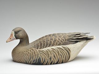 Hollow carved speckle bellied goose, Ralph Stutheit.
