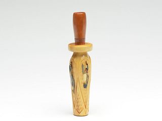 Fancy carved duck call, Fred Jolly, Arkansas.