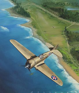 Jack Fellows (B. 1941) "Curtiss P-36A Hawk"
