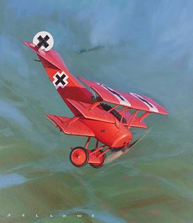 Jack Fellows (B. 1941) "Fokker Dr.1"