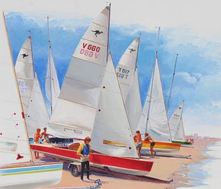 Ron Fletcher (B. 1925) "Yachting in Australia"