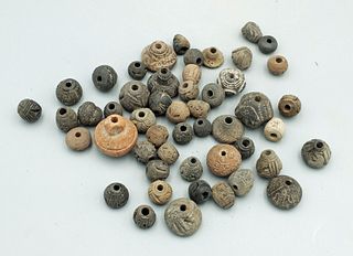(50) Manteno Spindle Whorls, ca. 1000 - 1500 AD