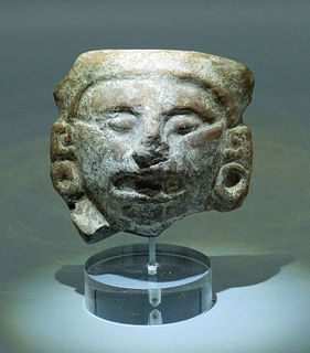 Maya Head Fragment - Guatemala, ca. 400-700 AD