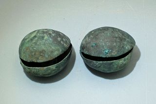 Pair Moche Copper Bells - Peru, ca. 400-700 AD