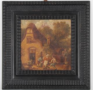 17th C. Dutch Painting of Dancing Peasants