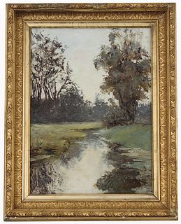 Signed, Antique Riverscape Painting