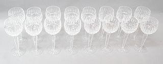 Set of 16 Waterford Crystal Wine Hock Goblets
