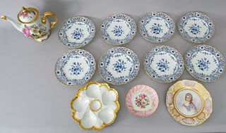 Group of KPM and Limoges Porcelain