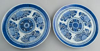 Pair of Early 19th Century Fitzhugh Blue Plates