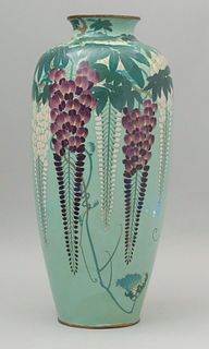 Hayashi Hachizaemon Cloisonne Wisteria Vase