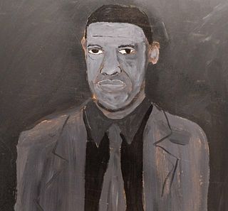 Earl Swanigan, "Denzel Washington" Outsider Art
