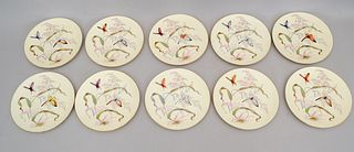 Set 10 English Aesthetic Porcelain Cabinet Plates