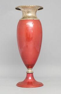 Large Copper and Sliver Vase by La Pierre