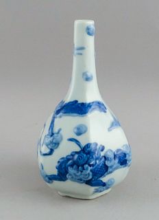 Antique Chinese Republic Blue & White Dragon Vase