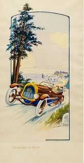 French 1913 Fabrique Automobile Belge Poster
