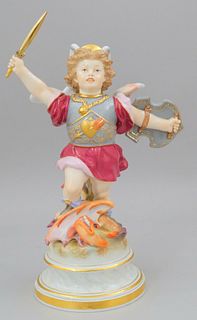 Meissen Porcelain Figurine St. George & Dragon
