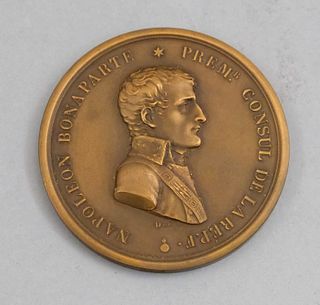 Bronze Medallion of Napoleon Bonaparte by Dupre